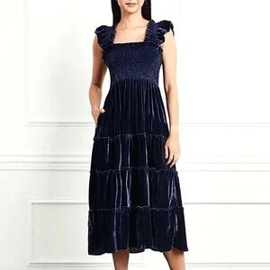 Hill House Ellie Navy Velvet M